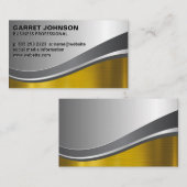 Gold und Silber-Metallic-Brushed Shine Visitenkarte (Vorne/Hinten)