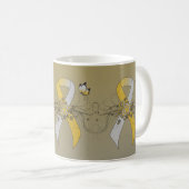 Gold und Silber mit Schmetterling Kaffeetasse (VorderseiteRechts)