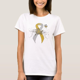 Gold und Silber mit Schmetterling T-Shirt
