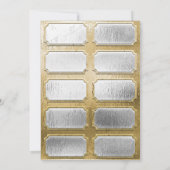 Gold und Silber Raffles Tickets Einladung (Rückseite)