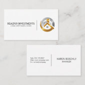 Gold und Silber-Real-Anwesen-House-Logo Visitenkarte (Vorne/Hinten)