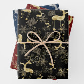 Gold und Silber-Rentiermuster Geschenkpapier Set (Beispiel)
