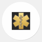 Gold und Silber Runder Aufkleber (Vorderseite)