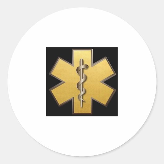 Gold und Silber Runder Aufkleber (Vorderseite)