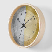 Gold und Silber schimmernde irisierende Textur Uhr (Winkel)