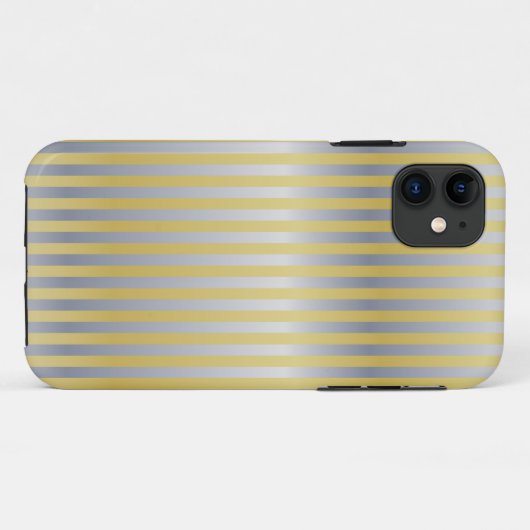 Gold und Silber (Streifen) Case-Mate iPhone Hülle (Rückseite (Horizontal))