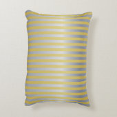 Gold und Silber (Streifen) Dekokissen (Rückseite(Vertikal))