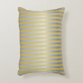 Gold und Silber (Streifen) Dekokissen (Vorderseite(Vertikal))