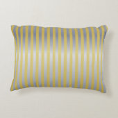Gold und Silber (Streifen) Dekokissen (Rückseite)