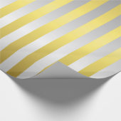 Gold und Silber Streifen Geschenkpapier (Ecke)