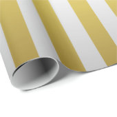 Gold und Silber Streifen Geschenkpapier (Rolleneckpunkt)