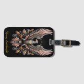 Gold und Silber und rosa Adler Gepäckanhänger (Vorderseite (Horizontal))