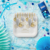 Gold und Silber Weihnachtsschmuck Pappteller (Party)