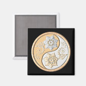 Gold- und Silber-Yin-Yang Magnet (Vorderseite/Rückseite)