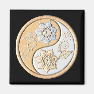 Gold- und Silber-Yin-Yang Magnet