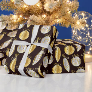 Gold- und Silberbaumschmuck-Verpackungspapier Geschenkpapier