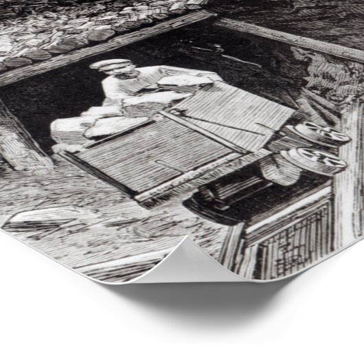 Gold- und Silberbergbau Poster (Ecke)