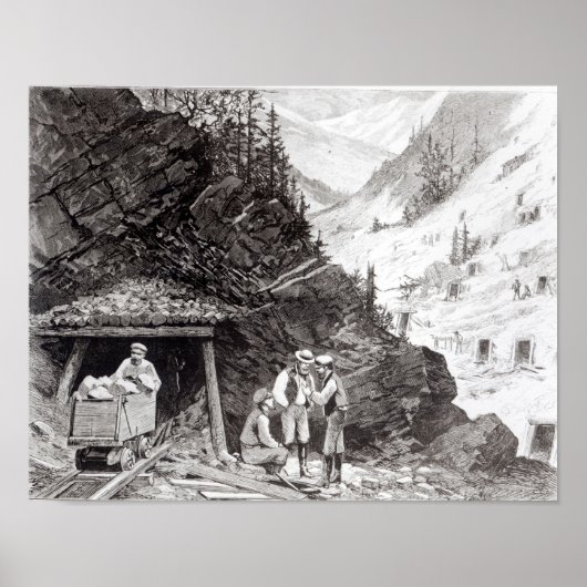 Gold- und Silberbergbau Poster (Vorne)
