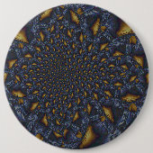 Gold und Silberblauer geschmolzene Metalle Button (Vorderseite)