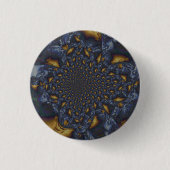 Gold und Silberblauer geschmolzene Metalle Button (Vorderseite)