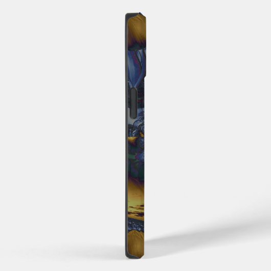 Gold und Silberblauer geschmolzene Metalle Case-Mate iPhone Hülle (Rückseite / Rechts)