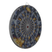 Gold und Silberblauer geschmolzene Metalle Dartscheibe (Vorderseite Links)