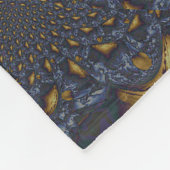 Gold und Silberblauer geschmolzene Metalle Fleecedecke (Ecke)