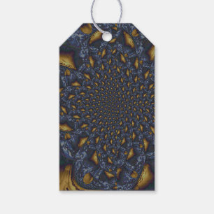 Gold und Silberblauer geschmolzene Metalle Geschenkanhänger