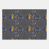 Gold und Silberblauer geschmolzene Metalle Geschenkpapier Set (Vorderseite 2)