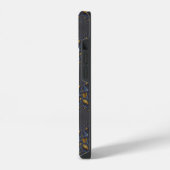 Gold und Silberblauer geschmolzene Metalle iPhone Hülle (Linke Seite)