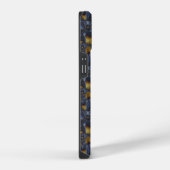 Gold und Silberblauer geschmolzene Metalle iPhone Hülle (Rechte Seite)