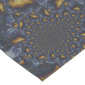 Gold und Silberblauer geschmolzene Metalle Kurzer Tischläufer (Ecke)