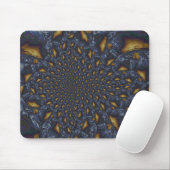 Gold und Silberblauer geschmolzene Metalle Mousepad (Mit Mouse)