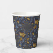 Gold und Silberblauer geschmolzene Metalle Pappbecher (Links)