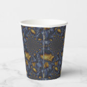 Gold und Silberblauer geschmolzene Metalle Pappbecher (Rechts)