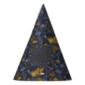 Gold und Silberblauer geschmolzene Metalle Partyhütchen (Links)