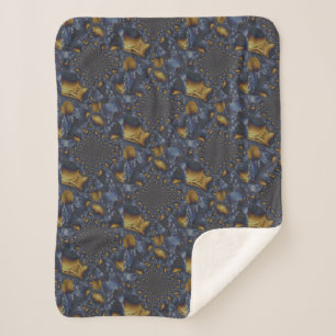 Gold und Silberblauer geschmolzene Metalle Sherpadecke