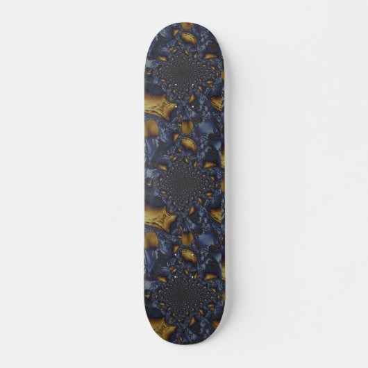 Gold und Silberblauer geschmolzene Metalle Skateboard (Vorne)