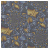 Gold und Silberblauer geschmolzene Metalle Stoff (Nahaufnahme)