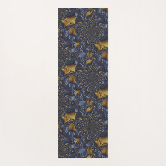 Gold und Silberblauer geschmolzene Metalle Yogamatte (Rückseite)