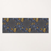 Gold und Silberblauer geschmolzene Metalle Yogamatte (Vorderseite (Horizontal))