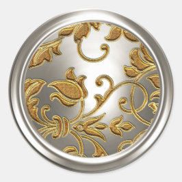 Gold- und SilberDamaskus-Umschlag Aufkleber