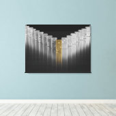 Gold- und Silberdominanten Leinwanddruck (Insitu (Holzboden))