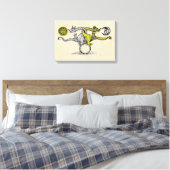 Gold und Silberdrachen Leinwanddruck (Insitu (Schlafzimmer))