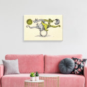Gold und Silberdrachen Leinwanddruck (Insitu (Wohnzimmer))