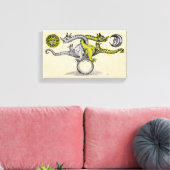 Gold und Silberdrachen Leinwanddruck (Insitu (Wohnzimmer))