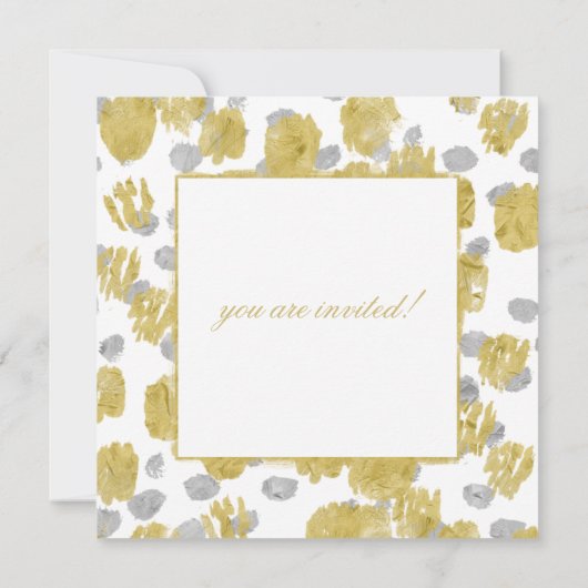 Gold- und Silberfarbenprägung Einladung (Rückseite)