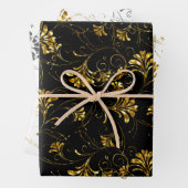 Gold- und Silberflormuster Geschenkpapier Set (Beispiel)