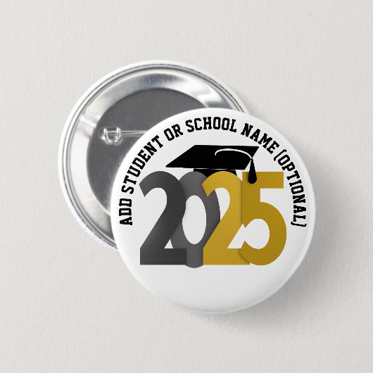 Gold- und Silberklasse des Abschlusses 2025 Button (Vorne & Hinten)