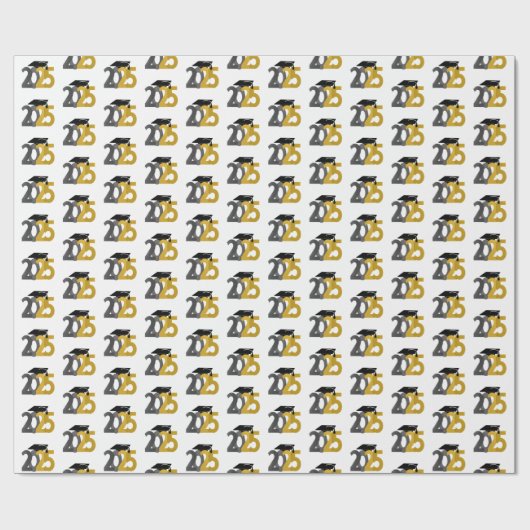 Gold- und Silberklasse des Abschlusses 2025 Geschenkpapier (Flach)